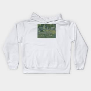 The Water Lily Pond - Monet Drawing Kids Hoodie